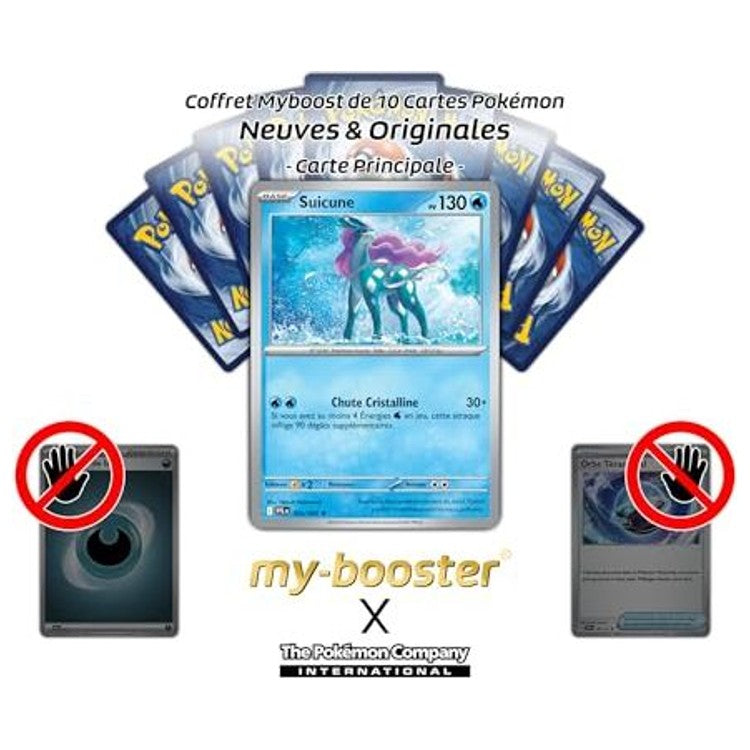 Gros plan sur les détails holographiques de la carte Pokémon Suicune 026/094 Flammes Fantasmagoriques, montrant le légendaire Eau en édition française authentique.