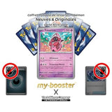 Gros plan sur la brillance Holo ou Reverse de la carte Tokopiyon 092/191 Écarlate et Violet 08, mettant en valeur les effets lumineux et le cadre