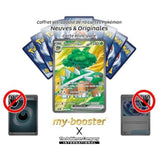 Gros plan sur les détails de l’illustration Full Art de Torterra ex Ultra Rare de l’extension Écarlate et Violet 5 Forces Temporelles.