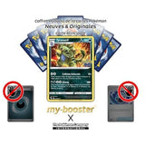 Gros plan sur les détails holographiques de la carte Tyranocif 043/078 Holo ou Reverse, montrant l’illustration sombre et puissante du Pokémon Ténèbres