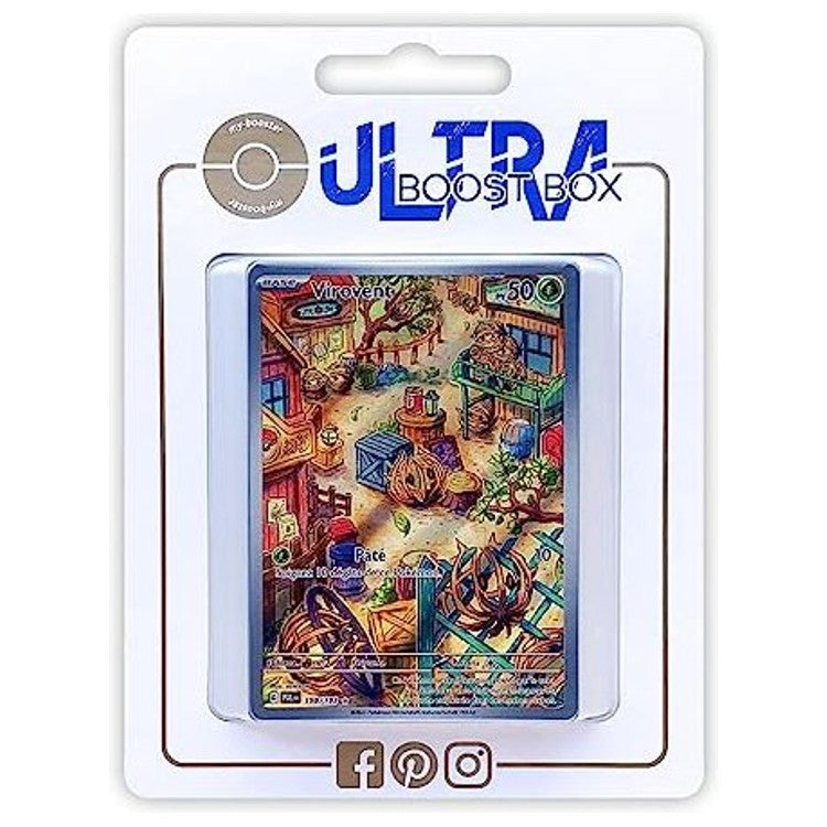 Gros plan sur l’illustration ultra rare de Virovent Alternative Gallery 198/193 de la série Écarlate et Violet 02 Évolutions à Paldea, montrant les détails de l’artwork.