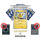 Gros plan sur les détails de la carte Voltali 135/165 Écarlate et Violet 3.5, montrant le motif brillant Holo ou Reverse et le texte de jeu.