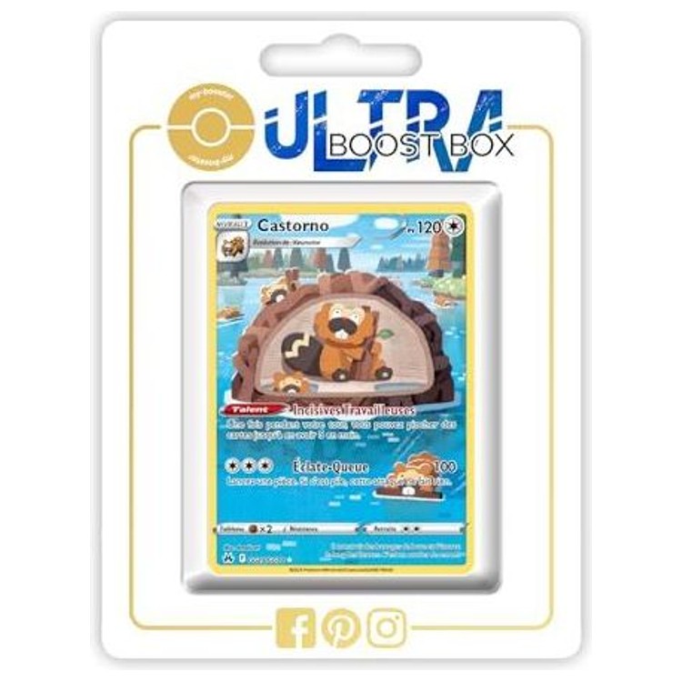 Carte Pokémon Castorno GG25/GG70 Alternative Pokémon Gallery Secrète recto de l’extension Zénith Suprême Épée et Bouclier 12.5