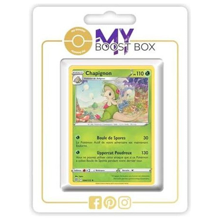 Carte Pokémon Chapignon 004/172 en version Reverse de l’extension Stars Étincelantes Épée et Bouclier EB09, vue de face avec l’illustration brillante.