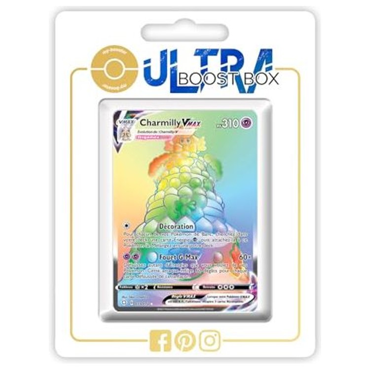 Carte Pokemon Charmilly VMAX 073/072 arc en ciel secrete Destinees Radieuses EB45 en francais, vue de face avec artwork complet