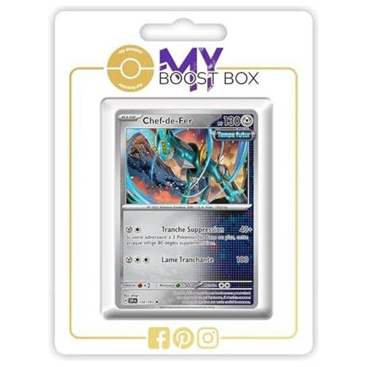 Carte Pokémon Chef-de-Fer 132/191 en version Holo ou Reverse, recto, issue de l’extension Étincelles Déferlantes Écarlate et Violet EV08.