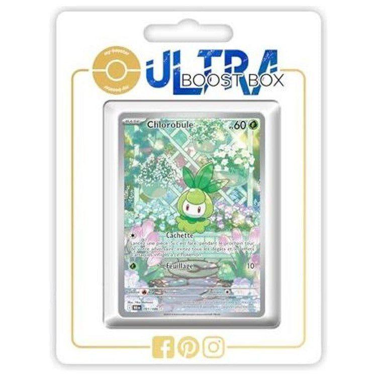 Carte Pokémon Chlorobule 091/086 Alternative Pokémon Gallery Secrète, recto, issue de l’extension Foudre Noire Écarlate et Violet EV10.5 en français