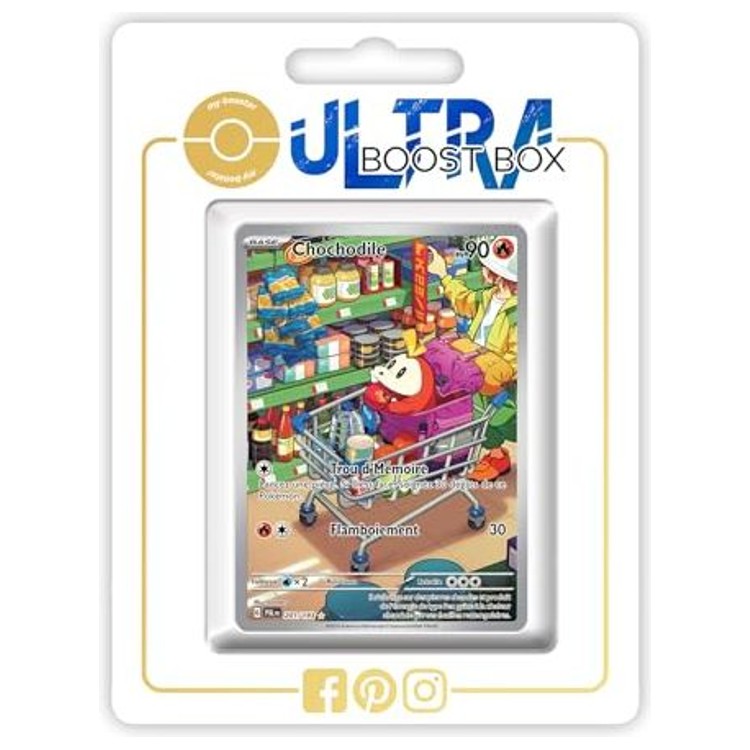 Carte Pokémon Chochodile 201/193 Alternative Pokémon Gallery Secrète EV02 Évolutions à Paldea, vue de face en gros plan sur le recto.