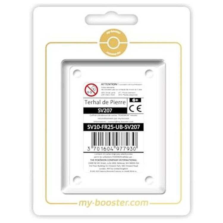 Coffret Myboost Rivalités Destinées avec la carte Carchacrok ex de Cynthia SV204 et 9 autres cartes Pokémon françaises incluses