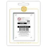 Coffret Myboost Chalumeau Flammes Fantasmagoriques contenant la carte dresseur Full Art Secrète et 9 cartes supplémentaires Pokémon françaises.