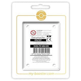 Coffret Myboost Darumacho Flammes Obsidiennes contenant la carte Reverse 035/197 et 9 autres cartes Pokémon françaises assorties.