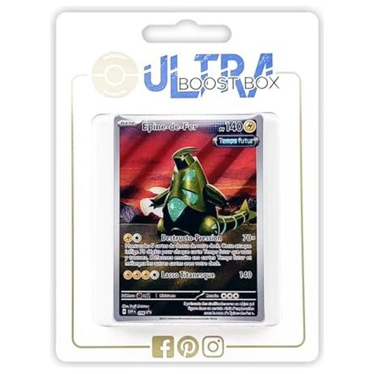 Coffret Myboost Épine-de-Fer SV098 contenant la carte Alternative Pokémon Gallery et 9 autres cartes Pokémon françaises neuves et officielles.