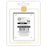 Coffret Myboost contenant la carte Feunard 025/192 Reverse Clash des Rebelles et 9 autres cartes Pokémon françaises assorties.
