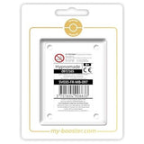 Coffret Myboost Hypnomade 151 Écarlate et Violet 3.5 présentant la carte Reverse 097/165 et 9 autres cartes Pokémon françaises assorties.