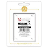 Coffret Myboost Méga-Évolution 02 avec la carte principale Méga-Diancie EX 041/094 et 9 autres cartes Pokémon françaises visibles dans le pack.