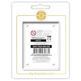 Coffret Myboost Mégapagos Couronne Stellaire incluant la carte 038/142 Holo ou Reverse et 9 autres cartes Pokémon françaises variées.