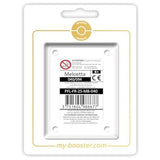 Coffret Myboost autour de Meloetta 040/094 Reverse Flammes Fantasmagoriques, incluant la carte principale et 9 autres cartes Pokémon françaises variées.