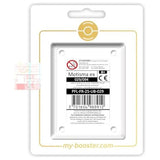Coffret Myboost Motisma ex Méga-Évolution 02 contenant la carte principale Motisma ex 029/094 et 9 autres cartes Pokémon françaises assorties.
