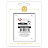 Coffret Myboost Phyllali Reverse EV06 présentant la carte 011/167 et un assortiment de 9 autres cartes Pokémon françaises prêtes à rejoindre votre collection.