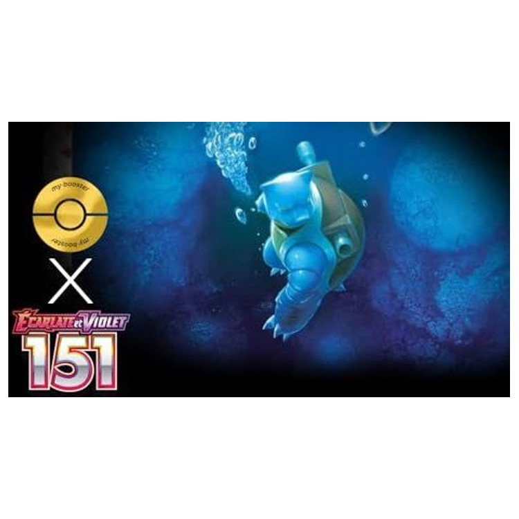 Coffret Myboost Écarlate et Violet 3.5 avec Pyroli 136/165 en vedette et 9 autres cartes Pokémon françaises supplémentaires
