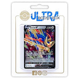 Coffret Myboost Zacian V Zénith Suprême EB12.5 contenant la carte Zacian V 095/159 et 9 autres cartes Pokémon françaises neuves et certifiées officielles.