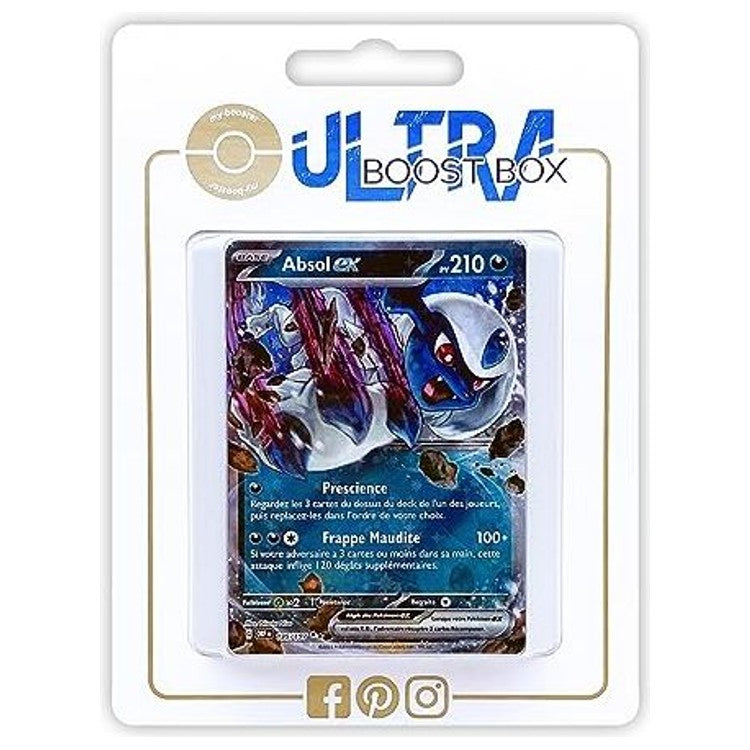 Coffret Ultraboost avec Absol ex 135/197 et 9 autres cartes Pokemon francaises neuves issues du bloc Ecarlate et Violet 03