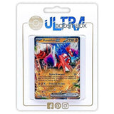 Coffret Ultraboost contenant la carte Koraidon ex 124/197 EV03 et 9 autres cartes Pokémon françaises neuves issues du bloc Écarlate et Violet Flammes Obsidiennes.