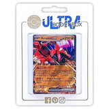 Coffret Ultraboost contenant la carte Koraidon ex SV029 et 9 autres cartes Pokémon françaises neuves, sélection certifiée d’origine The Pokémon Company.