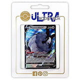 Coffret Ultraboost contenant la carte promo Moumouflon V SWSH049 et 9 autres cartes Pokémon françaises neuves, présenté comme pack de 10 cartes.