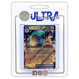 Coffret Ultraboost Myboost avec la carte Ampibidou ex EV02 mise en avant et 9 autres cartes Pokémon françaises neuves en arrière-plan.