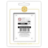 Coffret Ultraboost Myboost avec la carte Jirachi Radieux Tempête Argentée mise en avant et un assortiment de 9 autres cartes Pokémon françaises incluses.
