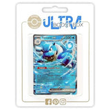 Coffret Ultraboost Myboost avec la carte Tortank ex 009/165 mise en avant, accompagné d’une sélection de 9 autres cartes Pokémon françaises neuves.