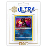 Coffret Ultraboost X Astres Radieux avec Amphinobi Radieux en vedette et un assortiment de 9 autres cartes Pokémon françaises neuves certifiées.