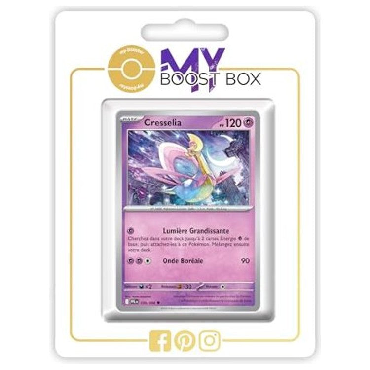 Carte Pokémon Cresselia 039/094 Reverse de l’extension Flammes Fantasmagoriques, vue de face avec le foil brillant et les détails du type Psy.