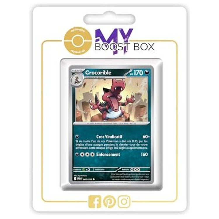 Carte Pokémon Crocorible 066/094 Reverse, recto en français de l’extension Flammes Fantasmagoriques Méga-Évolution 02