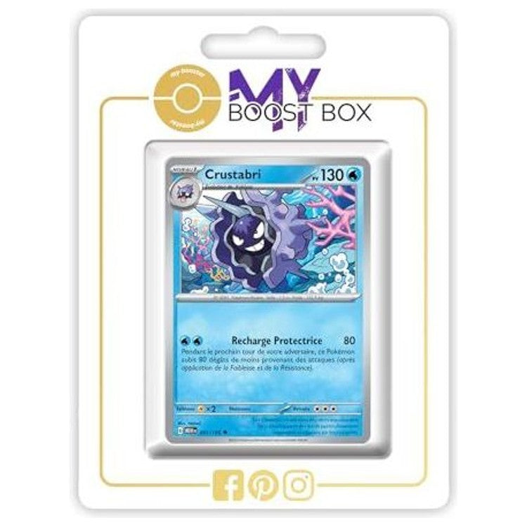 Carte Pokémon Crustabri 091/165 en version Reverse de l’extension 151 Écarlate et Violet 03.5, vue de face avec le Pokémon Eau en gros plan.