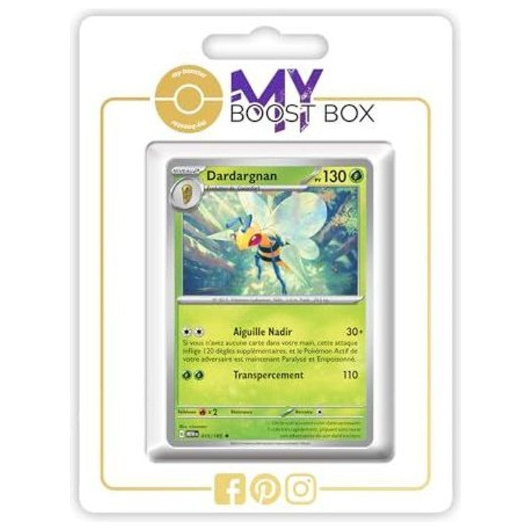 Carte Pokémon Dardagnan 015/165 en version Holo ou Reverse, recto, issue de l’extension Écarlate et Violet 3.5 151 EV3.5 en français