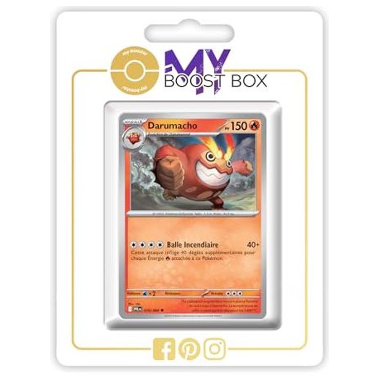 Carte Pokémon Darumacho 016/094 en version Reverse de l’extension Flammes Fantasmagoriques, bloc Méga-Évolution 02, vue de face détaillée.