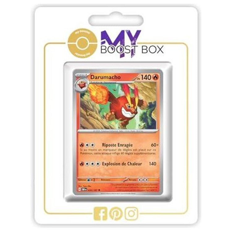 Carte Pokémon Darumacho 035/197 en version Reverse de l’extension Flammes Obsidiennes, recto en français du bloc Écarlate et Violet 03.