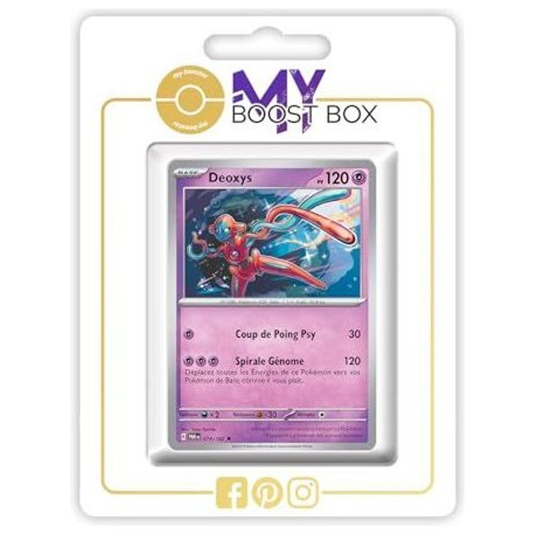 Carte Pokémon Deoxys 074/182 en version Holo ou Reverse, recto, issue de l’extension Faille Paradoxe du bloc Écarlate et Violet EV04