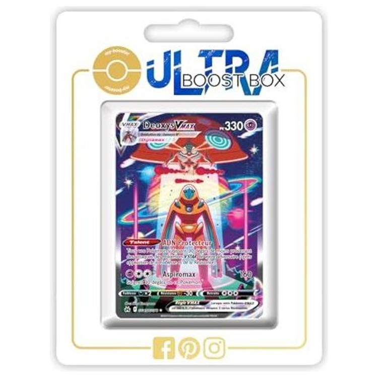 Carte Pokémon Deoxys VMAX GG45/GG70 version Alternative Pokémon Gallery Secrète Zénith Suprême, vue de face en édition française officielle.
