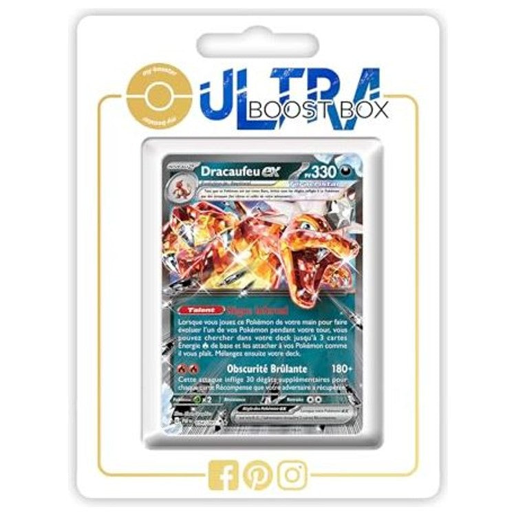 Carte Pokémon Dracaufeu ex 054/091 Téracristal en français, recto, issue de l’extension Destinées de Paldea Écarlate et Violet 4.5