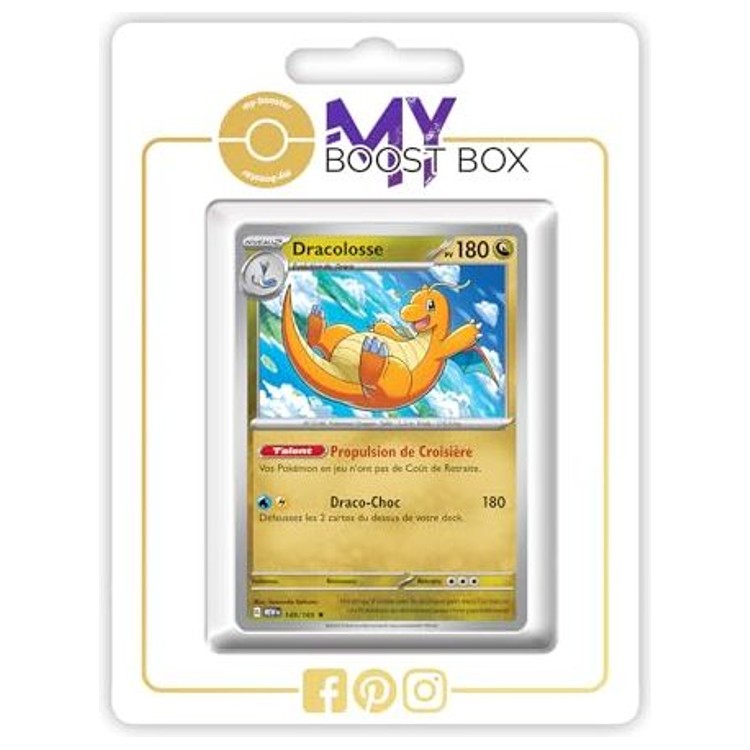 Carte Pokémon Dracoloss 149/165 Holo ou Reverse de l’extension Écarlate et Violet 151, vue de face avec l’illustration complète du Pokémon.