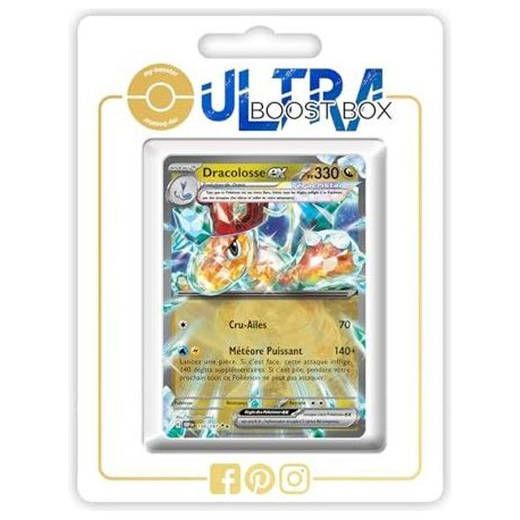 Carte Pokémon Dracolosse ex 159/197 Téracristal, recto, édition française de l’extension Flammes Obsidiennes Écarlate et Violet EV03