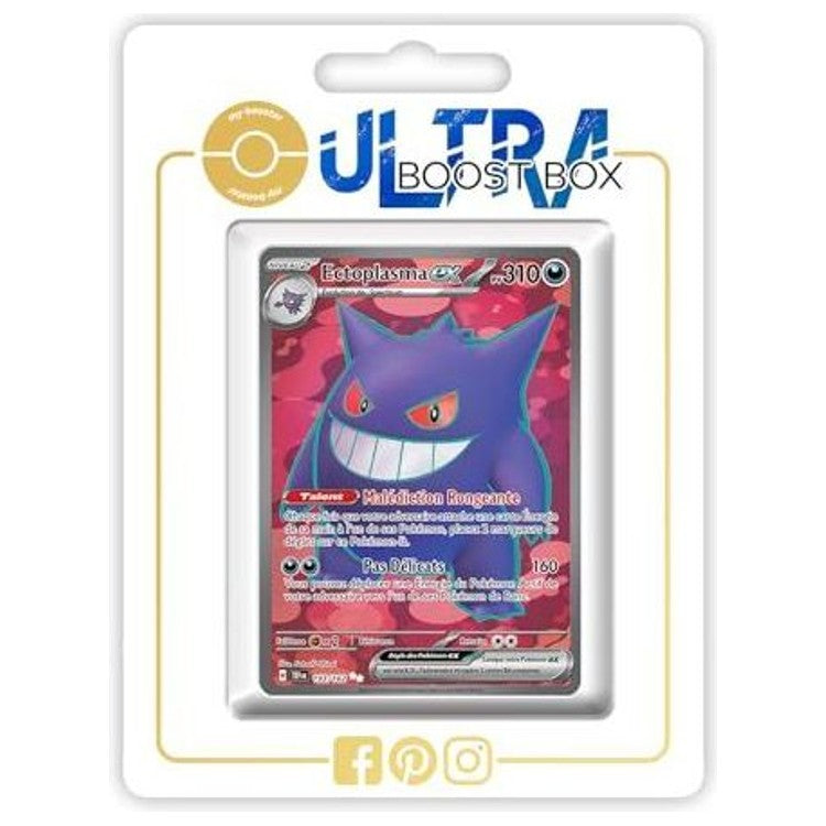 Carte Pokémon Ectoplasma ex 193/162 Full Art secrète, recto, issue de l’extension Forces Temporelles Écarlate et Violet 05 en français