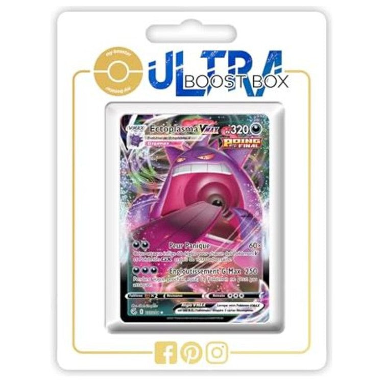 Carte Pokémon Ectoplasma VMAX 157/264 ultra rare Poing Final de l’extension Poing de Fusion Épée et Bouclier 08, vue de face en français