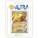 Carte Pokémon Électhor ex SV049 en français, recto, issue de l’extension 151 Écarlate et Violet 3.5, mise en avant dans le coffret Myboost.
