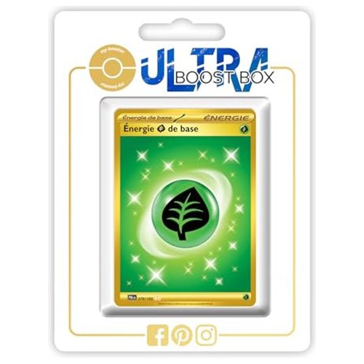 Carte Pokémon Énergie de Base Plante 278/193 secrète dorée EV02 Évolutions à Paldea, vue de face en édition française officielle.