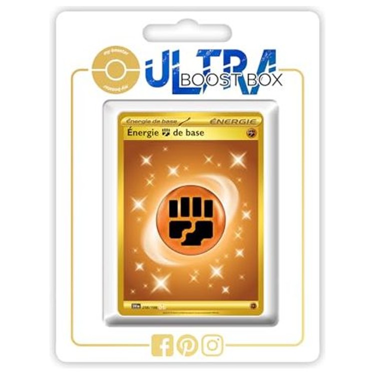 Carte Pokémon Énergie Combat de Base 258/198 secrète Gold EV01, vue de face, édition française Écarlate et Violet 1