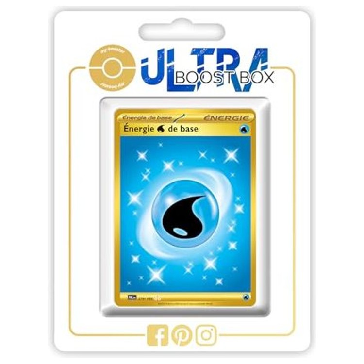 Carte Pokémon Énergie de Base Eau 279/193 secrète dorée EV02 Évolutions à Paldea, vue de face en français
